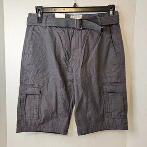 Daniel Women Dark Grey Cargo Shorts With Belt Size 16 Outdoors 100% Cotton